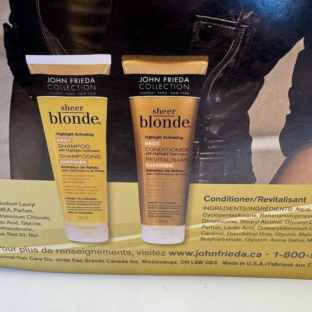 John‎ Frieda Sheer Blonde Highlight Activating CONAIR Gift Set Y2K NOS